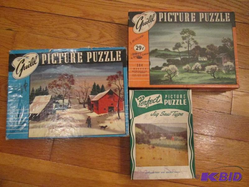 3 vintage puzzles...