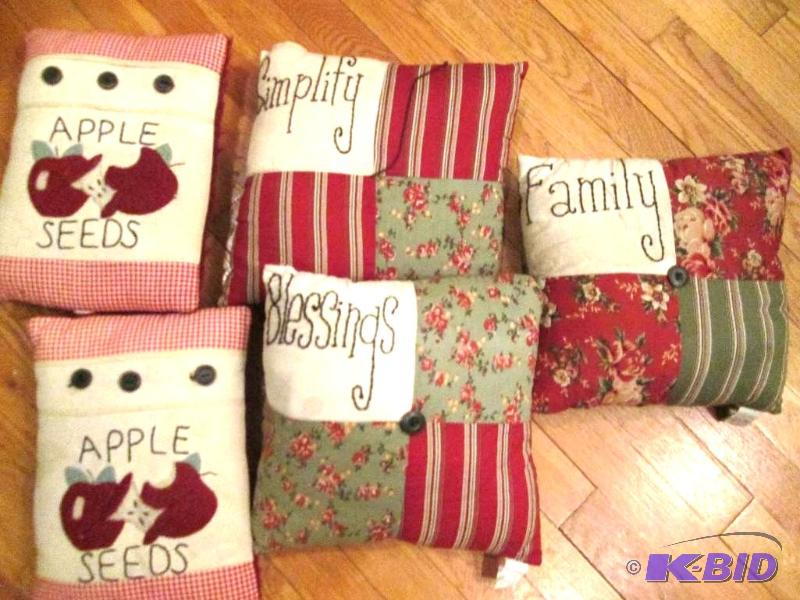 Apple and Family pillows...