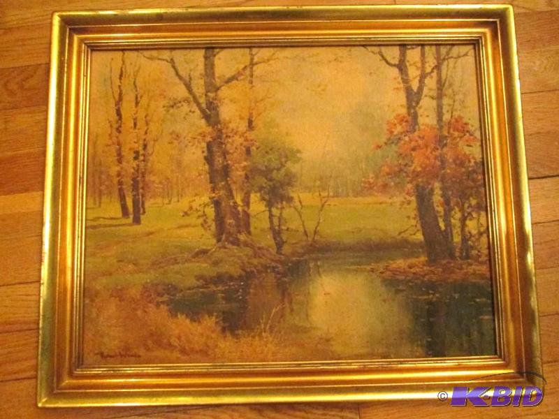 The Brook, framed art, 23 x 19 inches...