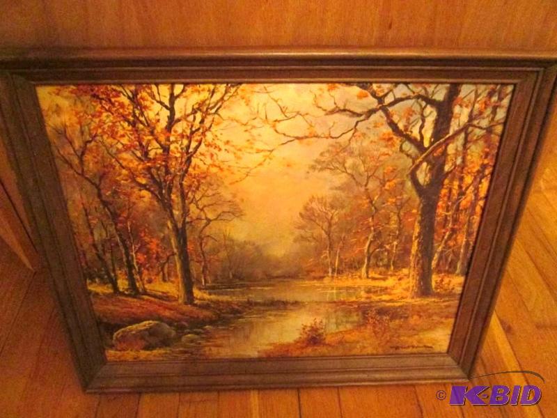 October morn framed print 22 x 18...