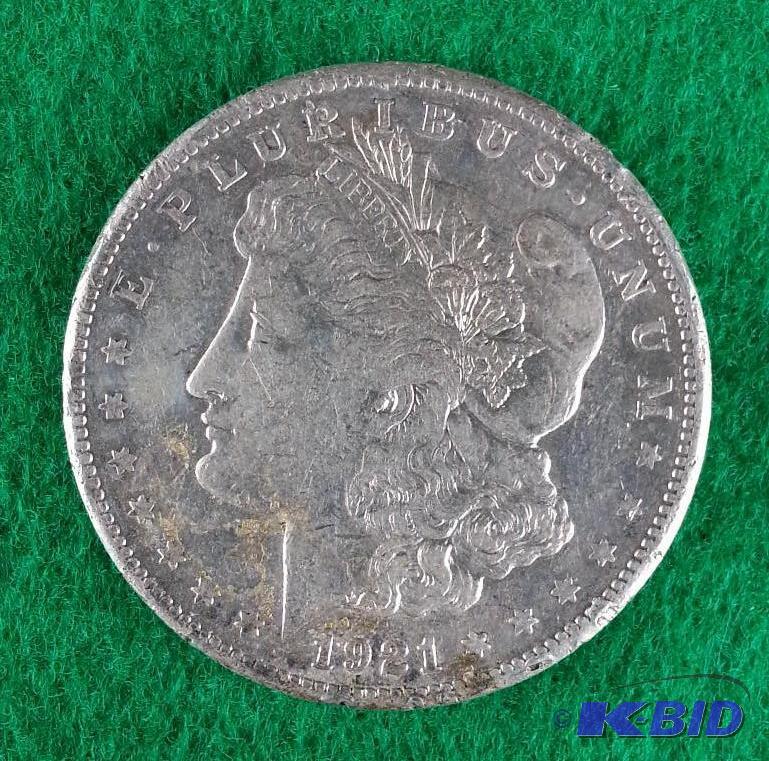 1921 S Morgan Silver Dollar - Minted in San F...