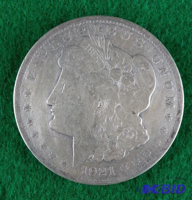 1921 S Morgan Silver Dollar - Minted in San F...