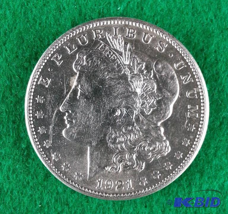 1921 S Morgan Silver Dollar - Minted in San F...
