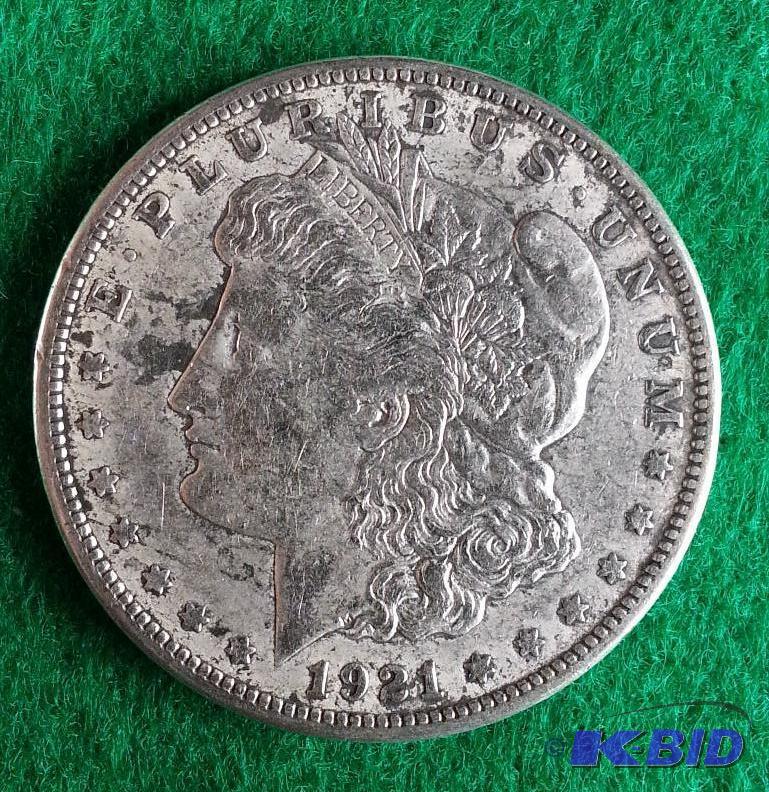 1921 S Morgan Silver Dollar - Minted in San F...
