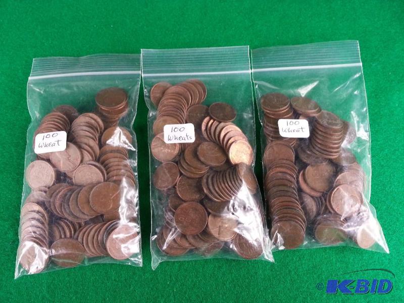 Lot of (300) Wheat Pennies. Unsearched by the...