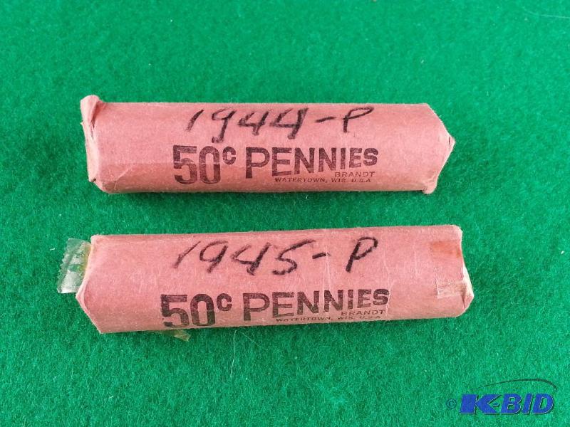 Lot of (2) Vintage Bankers Rolls of 1944-p a...