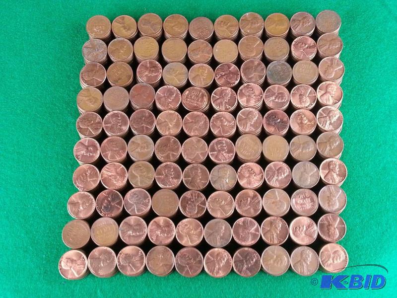 Lot of (1000) Wheat Pennies. Unsearched by ei...