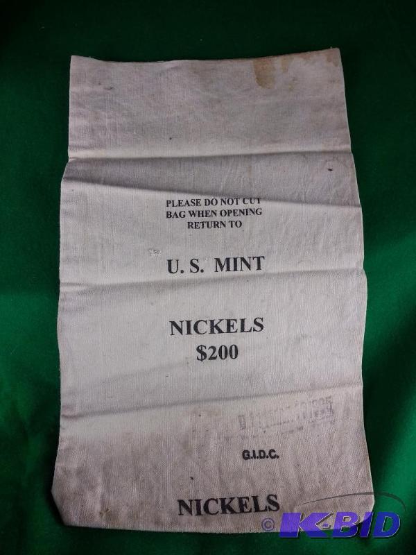 Vintage U.S. Mint $200 Nickel Bag. This bag c...
