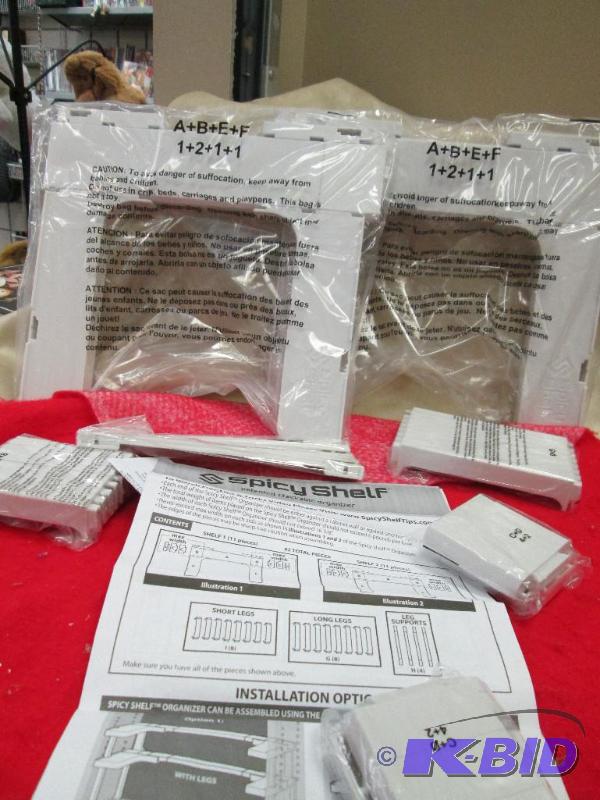 lot 10 image: Spicy shelf patented stackable organizer...