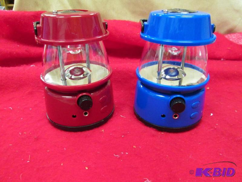 lot 117 image: 2 LED radio lanterns...