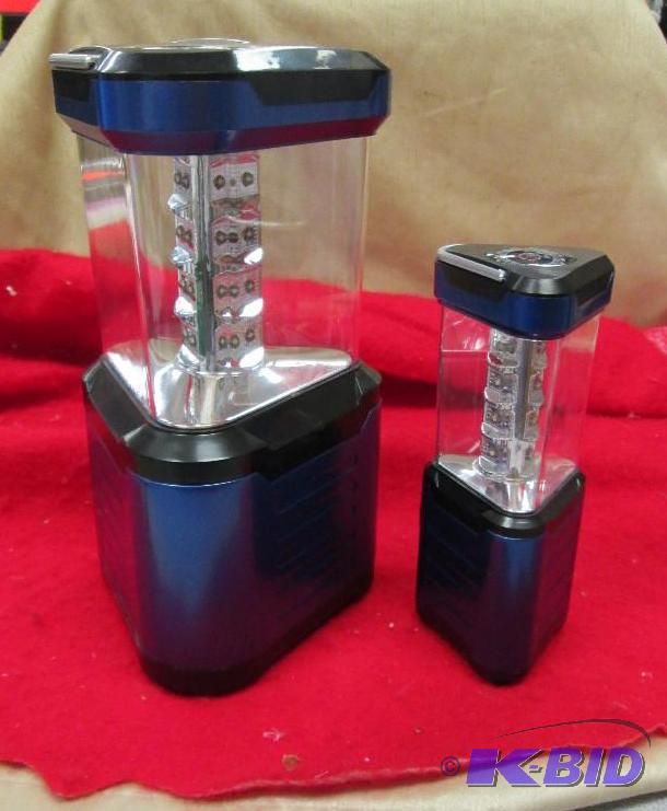lot 119 image: 24 led lantern and 12 led lantern set...
