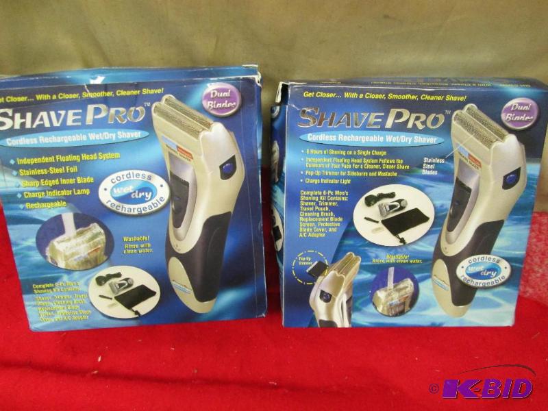 lot 123 image: Qty 2 Shave Pro Cordless Rechargeable WetDry...