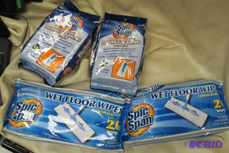 lot 155 image: 2 pkg of Spic and Span Electrostatic floor cl...