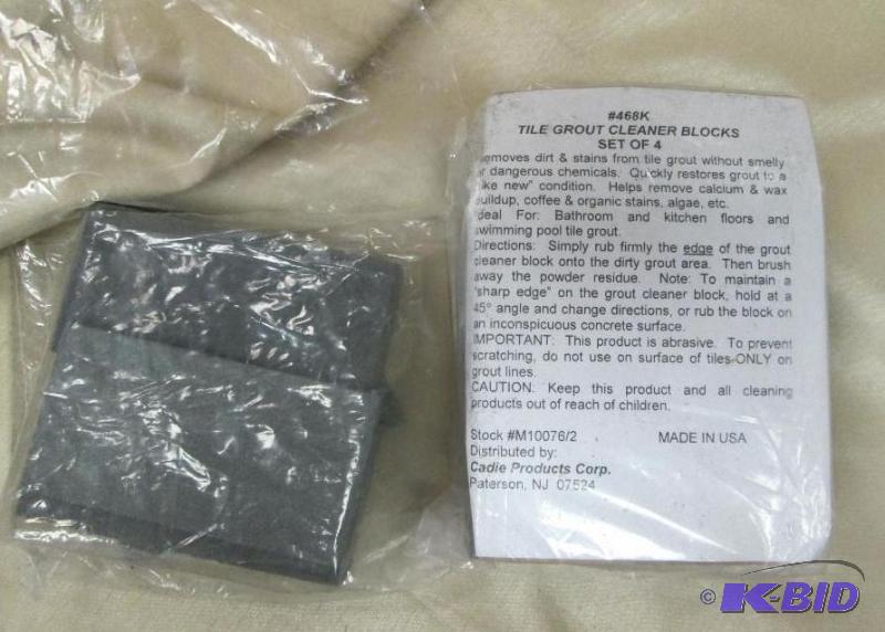lot 160 image: Qty 2 pkg Tile grout cleaner blocks set of 4...