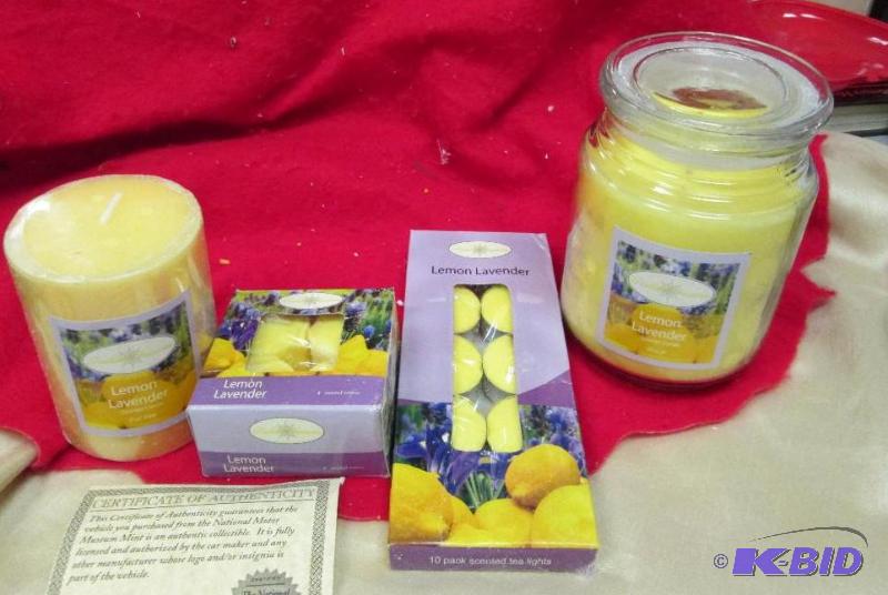 lot 176 image: Lemon Lavender 3" X 4" Pillar, 4-sc...