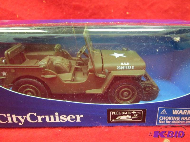 lot 190 image: City Cruiser Jeep Willys 132 scale die-cast...