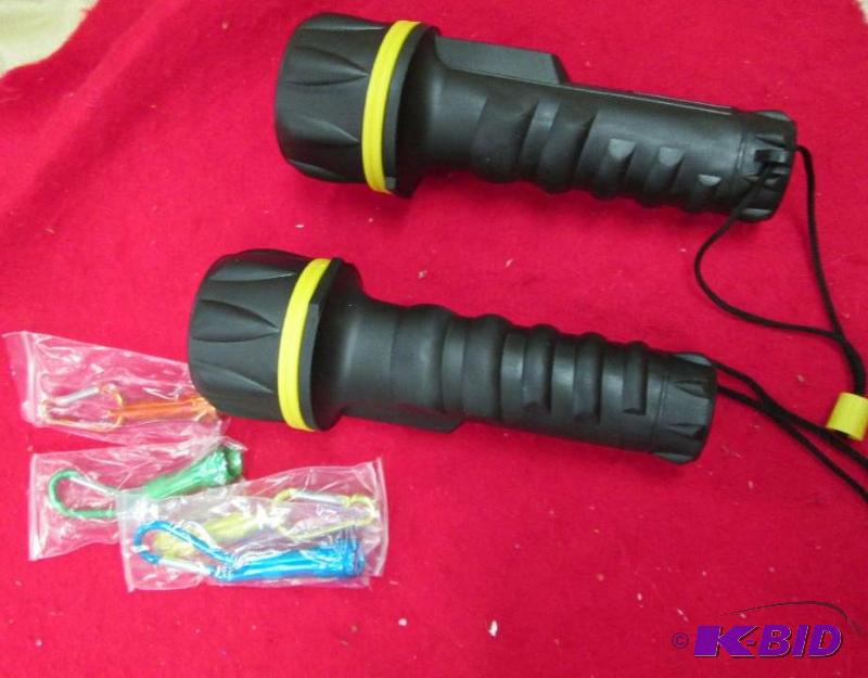lot 54 image: Two regular size flashlight and 4 small flash...