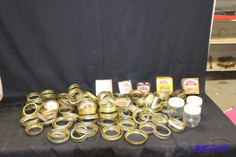 lot 110 image: Canning Lids  Jars...