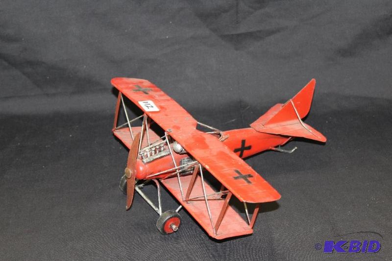 lot 112 image: Vintage Style Reproduction Airplane...