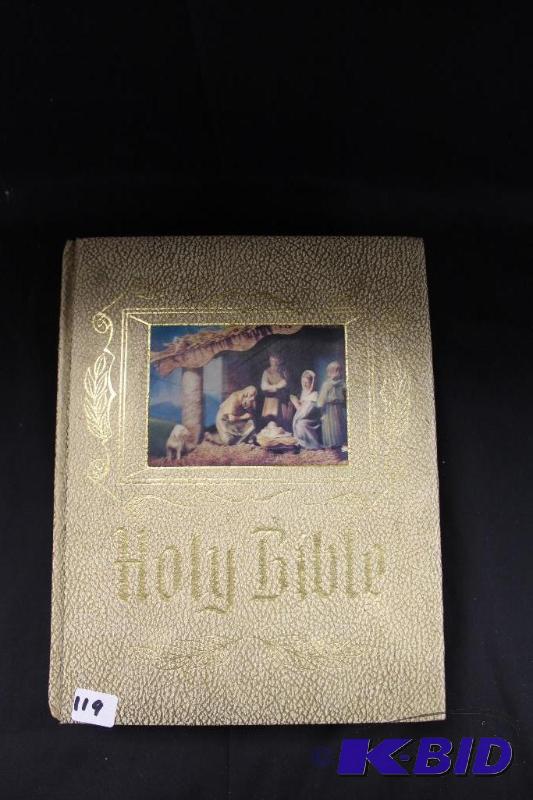 lot 119 image: Vintage Catholic Bible ...