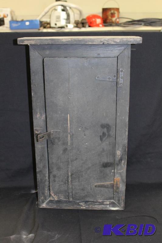 lot 120 image: Large Wooden Box with Door, Would be Great fo...
