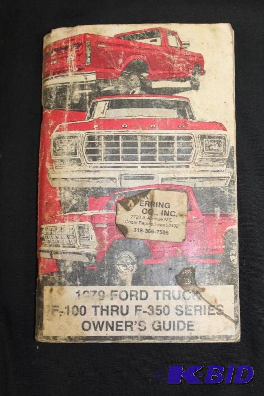 lot 210 image: 1979 Ford Trucks Owners Manual, F100 - F350...