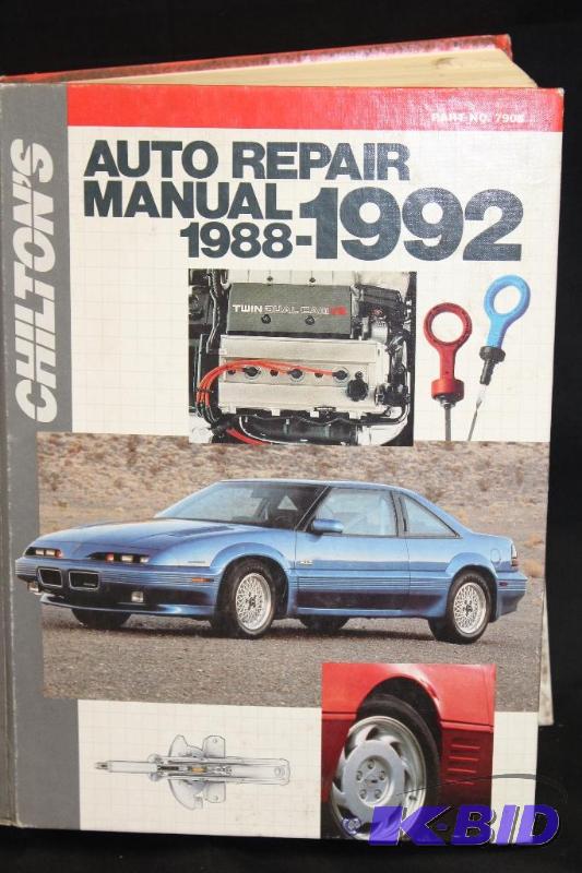 lot 213 image: Chiltons Auto Repair Manual 1988 - 1992 ...