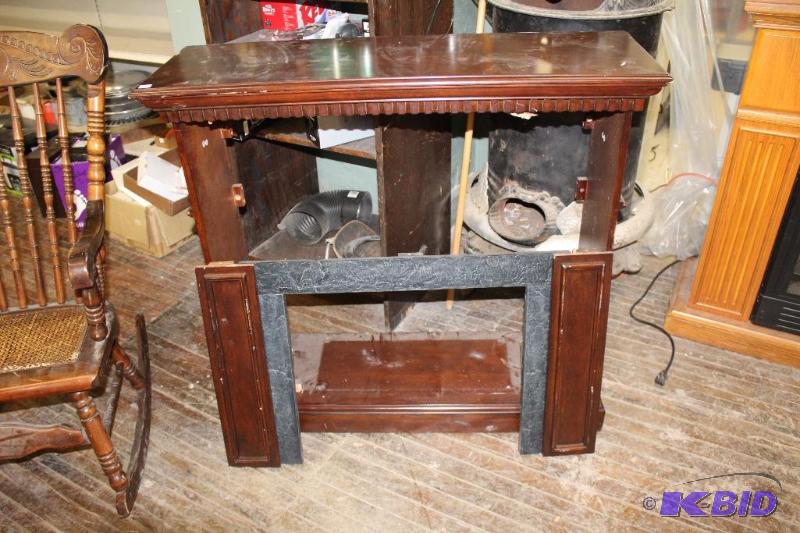 lot 25 image: Wood Fireplace Surround, Would work great as ...