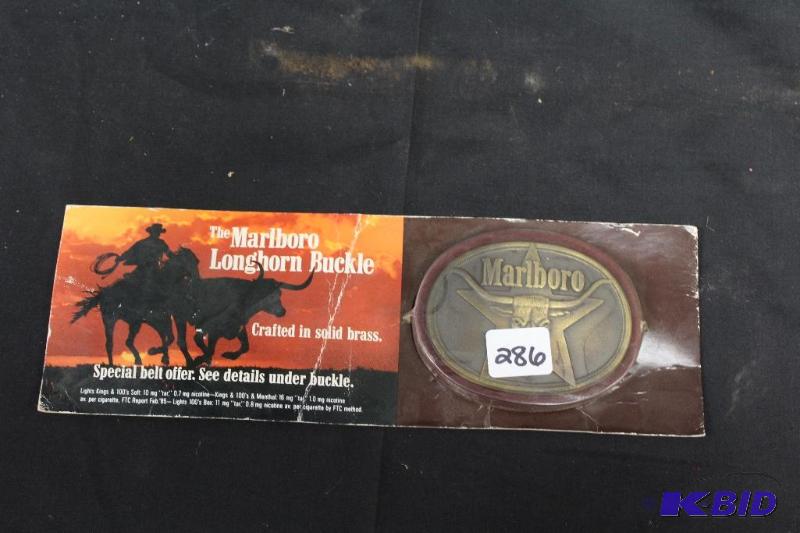 lot 286 image: Vintage Marlboro Belt Buckle ...