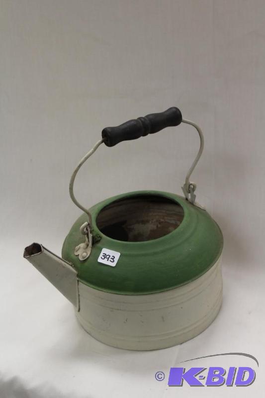 lot 393 image: Antique Painted Kettle ...