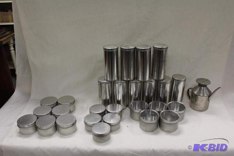 lot 395 image: Tin Spice Storage Containers ...