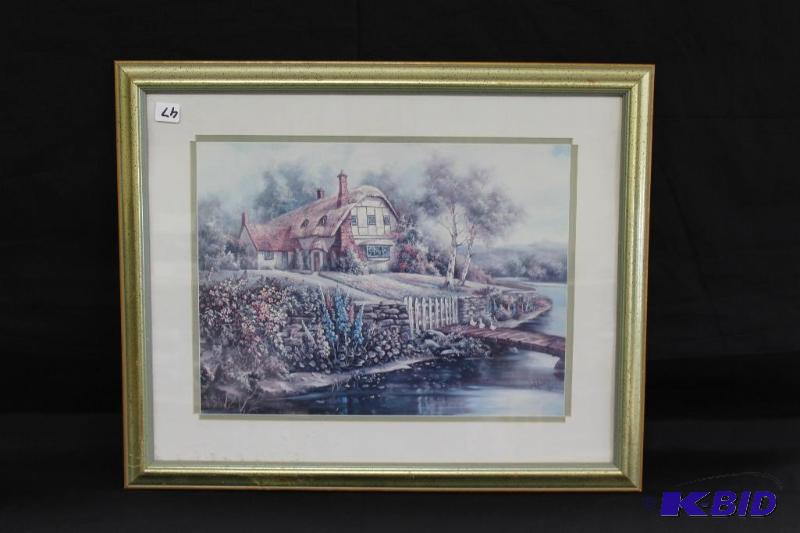 lot 47 image: Decorative Print in Frame ...