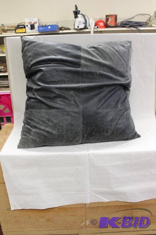 lot 56 image: Large Black Pillow, would be a good pet bed...