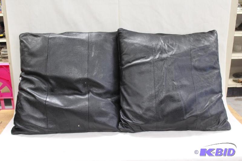 lot 57 image: 2&nbspBlack Pillows, would be good small pet...