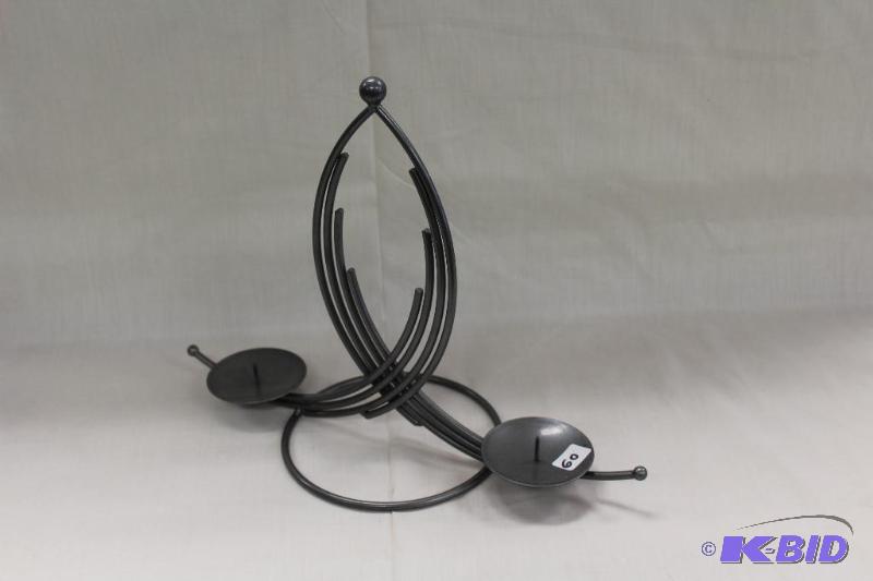 lot 60 image: Metal Candle Holders ...