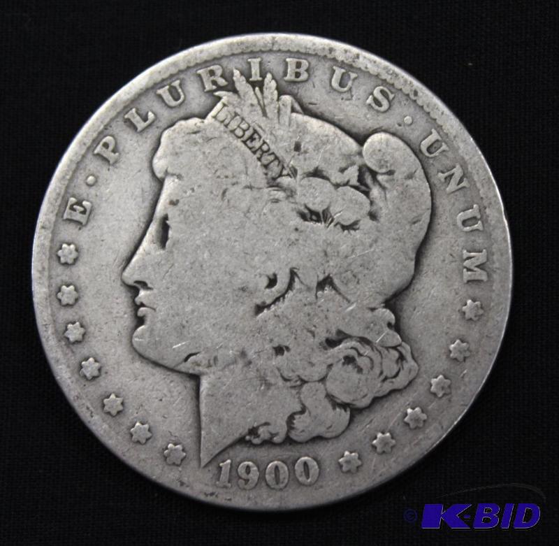 lot 9 image: 1900 Morgan Silver Dollar, O Mint Mark ...