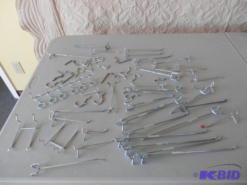 assorted peg board hooks