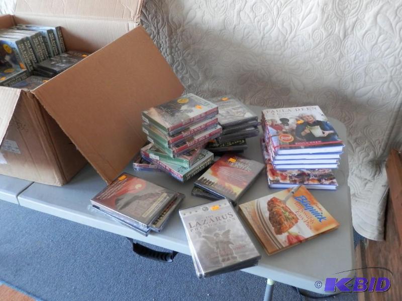 lot of NEW books and DVDs