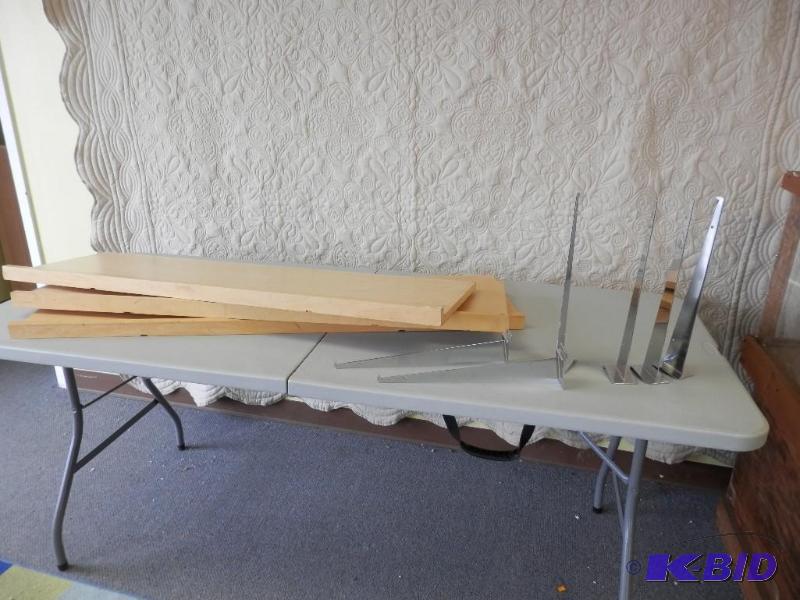 3 slat wall shelves and 6 brackets