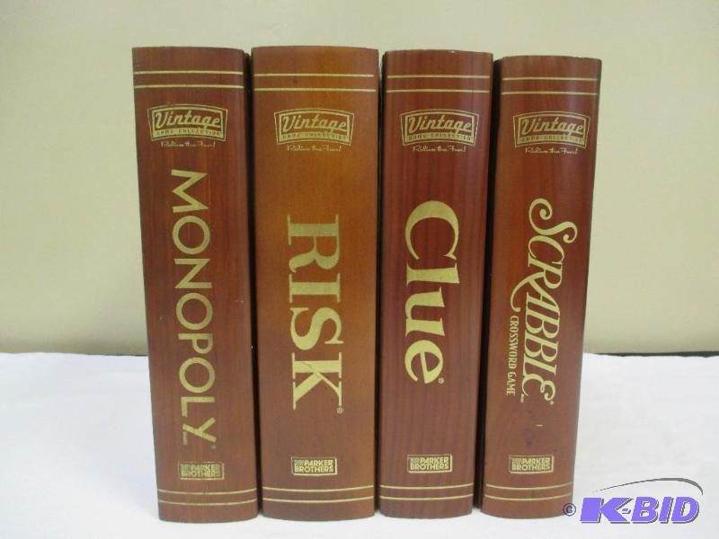 4 Wood Game Boxes