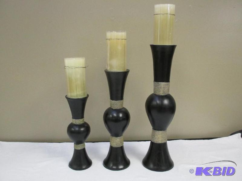 Old World Style Pillar Candle Holders