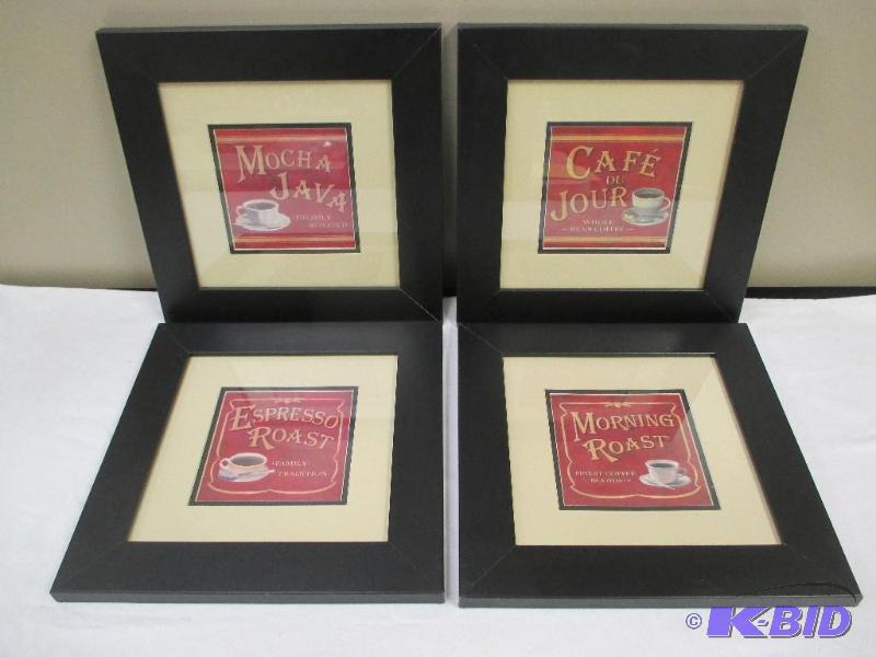4 Framed Coffee Prints