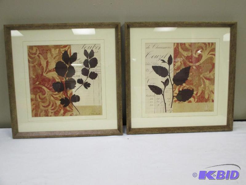 Lot of two botanical pictures with French wording