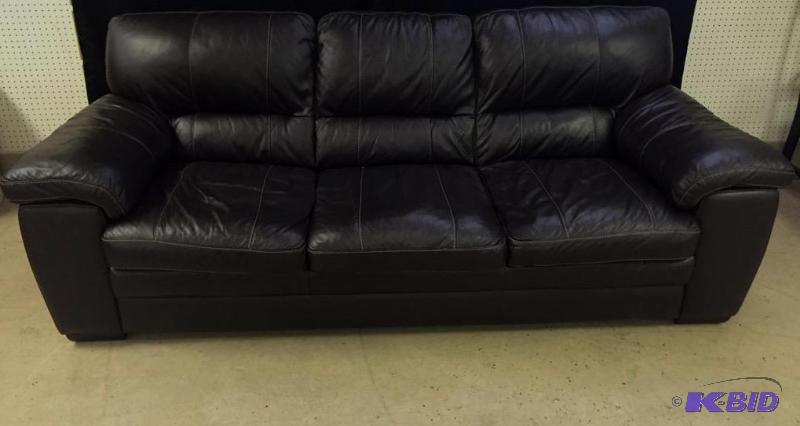 Leather 3 Cushion Sofa