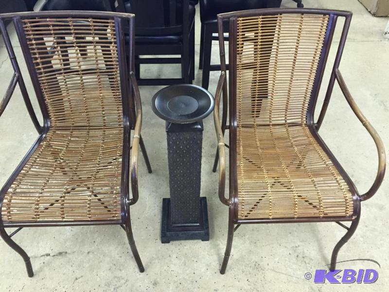 Pair of Patio Chairs andPlant Stand