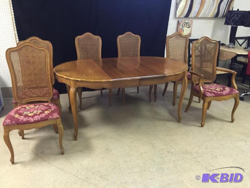 Vintage Dining set with 6 Chairs