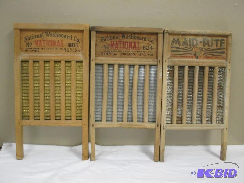 Lot of three washboards