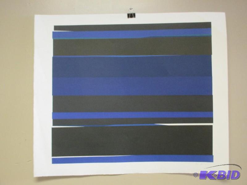 Denise Rene Editeur Signed & Numbered Black & Blue Print