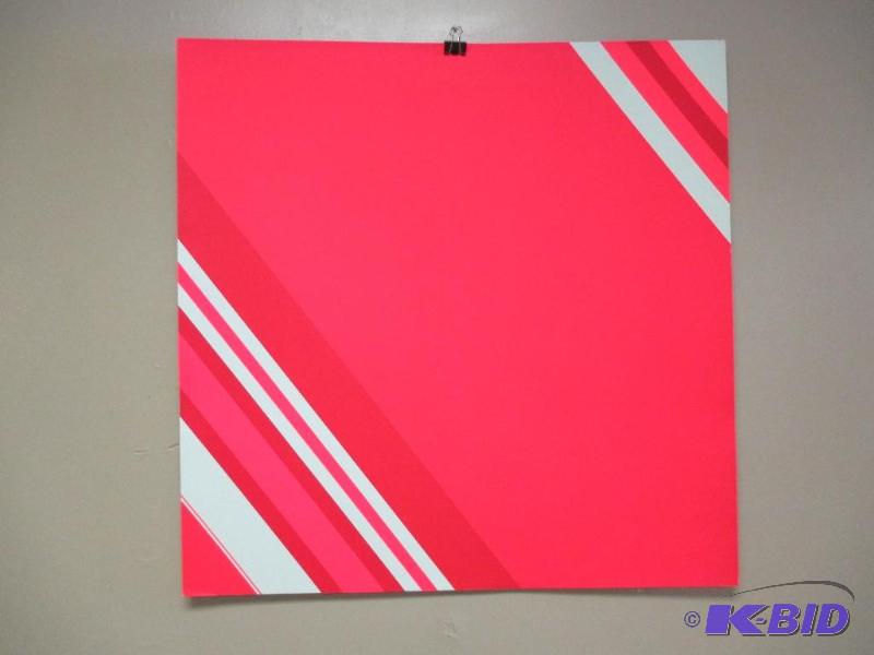 Denise Rene Editeur Signed & Numbered Red & White Abstract Print