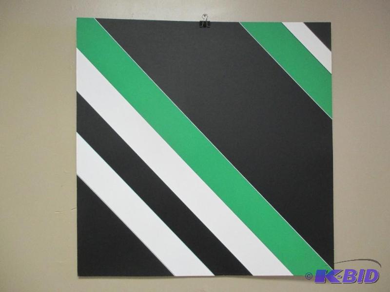 Denise Rene Editeur Signed & Numbered Black, Green & White Abstract Print